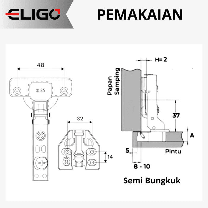 Engsel ESI-3D-I photo 4