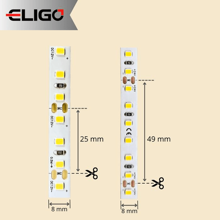 SMD-120D LED Strip 24V 10W 3000K detail 10