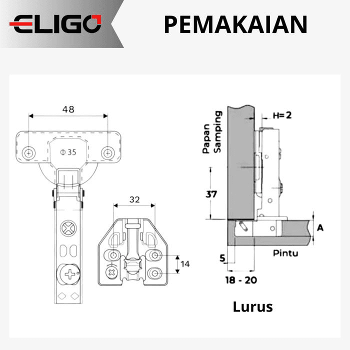 Engsel ESF-2D-I detail 14